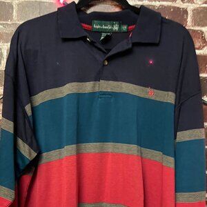Knights of the Round Table Vintage Striped Polo Large